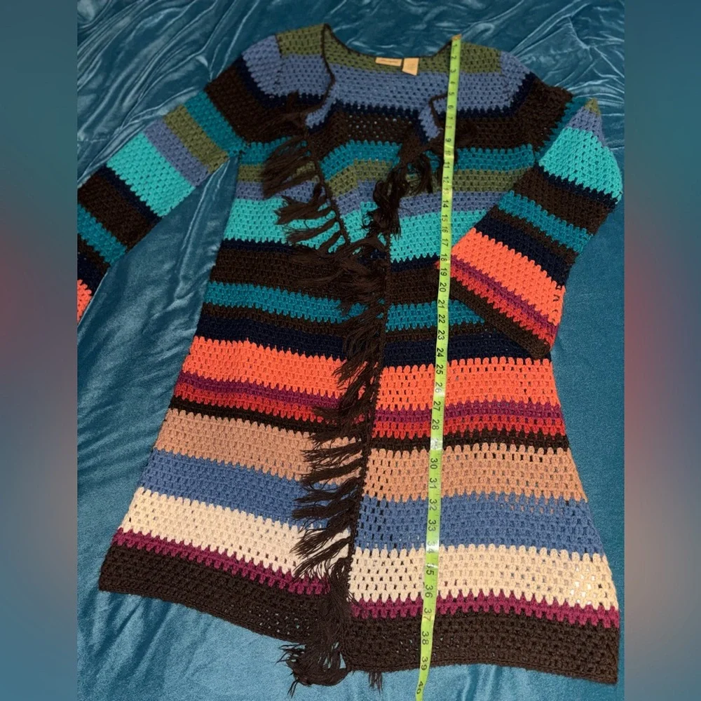 🌵WRANGLER🌵AZTEC LONG FRINGE CARDI🌵 - Picture 7 of 7